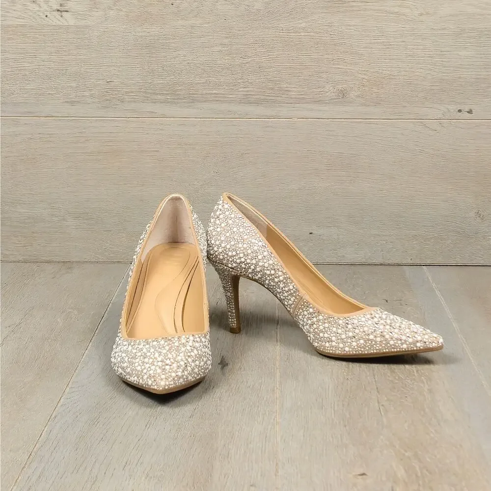 I.N.C. Zitah Pearl and sequin embellished Heels embellished Heels 6 NEW with Box